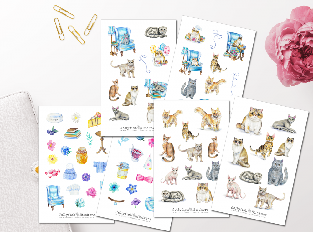 Cats Sticker Set